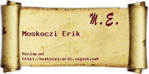 Moskoczi Erik névjegykártya